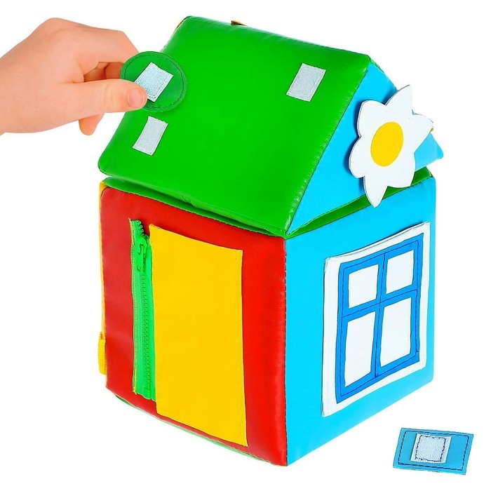 Мягкий модуль тактильный &laquo;Домик Малышок&raquo;, по методике Монтессори