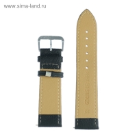 Ремешок для часов "Соломон", 22 мм, натуральная кожа, l-20 см, черный с тиснением Ремешок для часов "Соломон", 22 мм, натуральная кожа, l-20 см, черный с тиснением