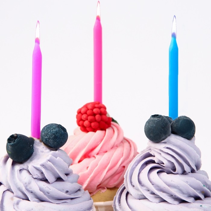 Набор свечей в торт 6 штук, с цветным пламенем, My Little Pony