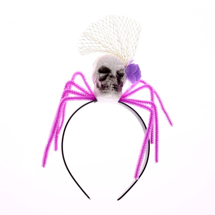 Карнавальный ободок &laquo;Череп&raquo;, цвета МИКС