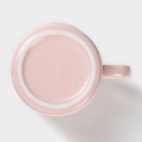 Кружка керамическая с ложкой «Доброе утро», 450 мл, цвет розовый Кружка керамическая с ложкой «Доброе утро», 450 мл, цвет розовый