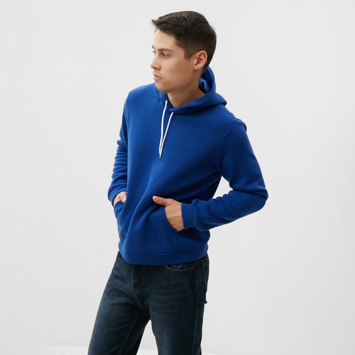 Толстовка мужская НАЧЁС, цвет синий, размер 56