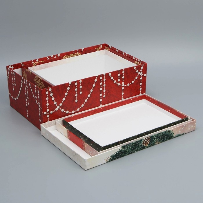 Набор подарочных коробок 3 в 1 &laquo;С новым годом, 26 х 17 х 10 ‒ 32.5 х 20 х 12.5 см, Новый год