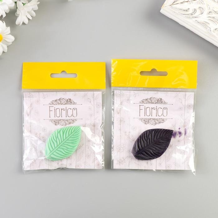 Молд пластик Молд пластик "Лист японской розы" 4,8х3см МИКС