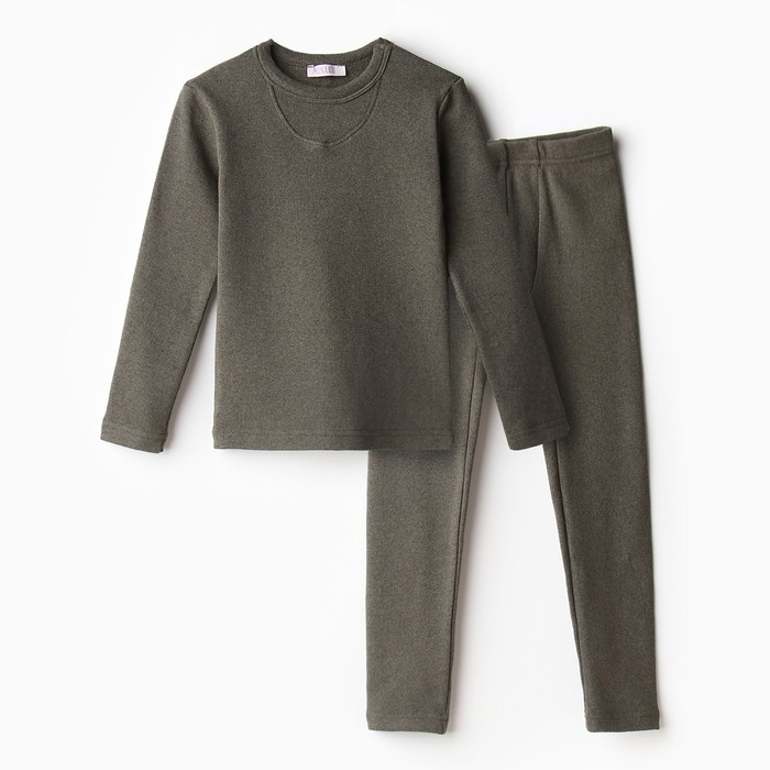 Термобелье для мальчика (лонгслив, легинсы) цвет хаки, рост 128 Термобелье для мальчика (лонгслив, легинсы) цвет хаки, рост 128