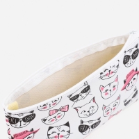 Косметичка на молнии, цвет белый/разноцветный Косметичка на молнии, цвет белый/разноцветный