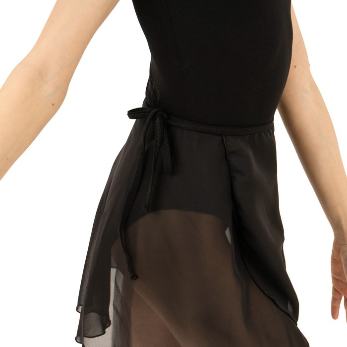 Юбка с запахом для гимнастики и танцев Grace Dance, р. 30-32, цвет чёрный
