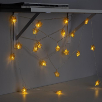 Гирлянда «Нить» 4 м с насадками «Звезда проволока», IP20, прозрачная нить, 20 LED, свечение тёплое белое, 8 режимов, 220 В Гирлянда «Нить» 4 м с насадками «Звезда проволока», IP20, прозрачная нить, 20 LED, свечение тёплое белое, 8 режимов, 220 В