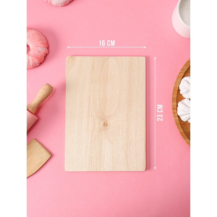 Доска разделочная деревянная Доляна &laquo;Правила мамы&raquo;, 22,5&times;16&times;0,5 см