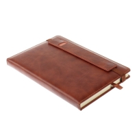 Ежедневник недатированный А5, 116 листов в клетку, на резинке, обложка кожзам, МИКС