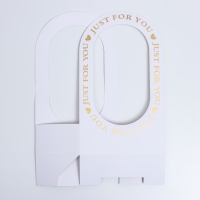 Коробка-переноска для цветов «Для тебя» 22 × 12 × 38 см, белая Коробка-переноска для цветов «Для тебя» 22 × 12 × 38 см, белая