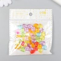 Бусины для творчества пластик "Пухлые сердца" прозрачные цветные набор 20 гр 0,6х1х1 см Бусины для творчества пластик "Пухлые сердца" прозрачные цветные набор 20 гр 0,6х1х1 см