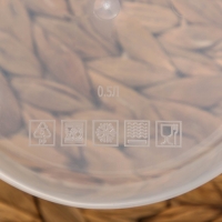 Набор контейнеров пищевых круглых Доляна, 3 шт: 150 мл, 300 мл, 500 мл, прозрачные, крышка бирюзовая