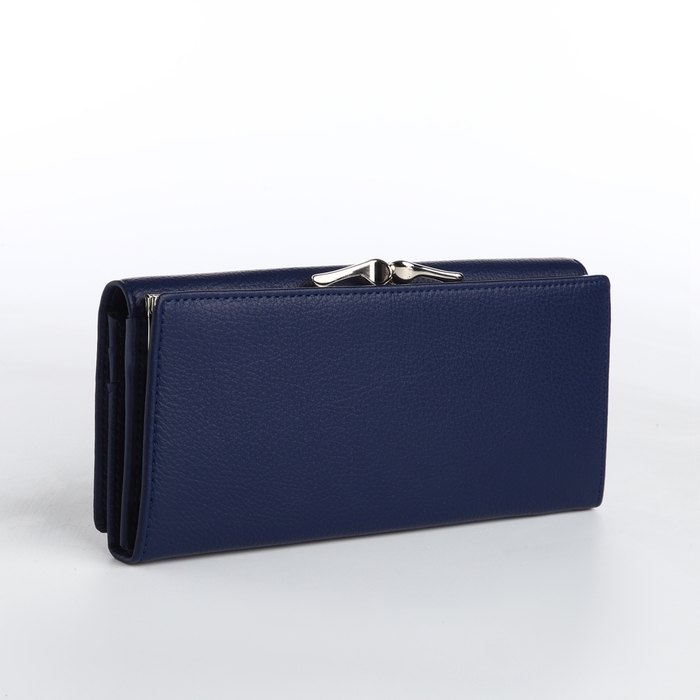 Кошелёк женский на магните, цвет синий