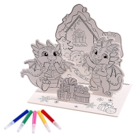 Набор для творчества 3 в 1 «3D-раскраска. Весёлые дракончики» Набор для творчества 3 в 1 «3D-раскраска. Весёлые дракончики»