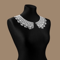 Воротник гипюровый, 25 &times; 7 см, цвет белый