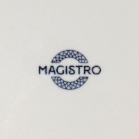 Тарелка фарфоровая десертная Magistro Ocean, d=17 см, цвет голубой Тарелка фарфоровая десертная Magistro Ocean, d=17 см, цвет голубой