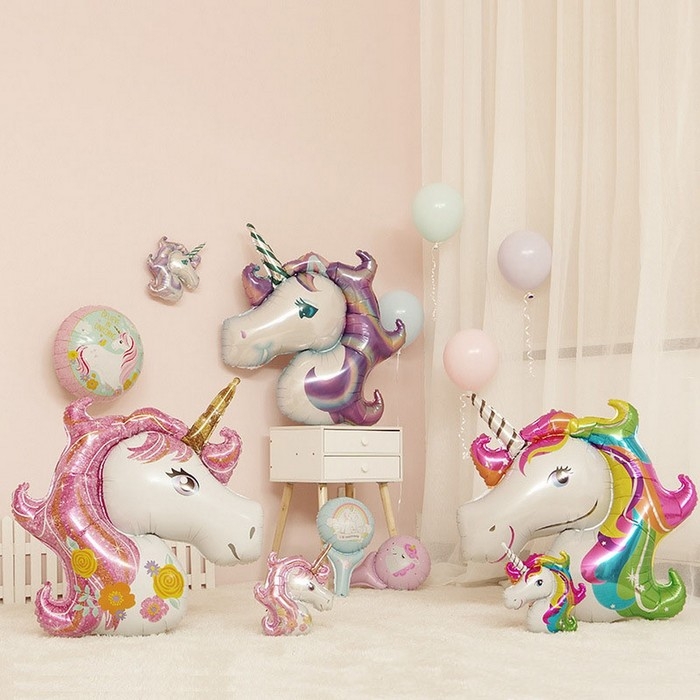 Шар фольгированный 47 Шар фольгированный 47" «Единорог», розовый
