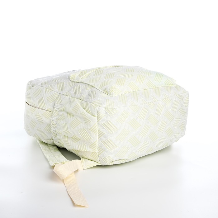 Рюкзак школьный из текстиля на молнии, 3 кармана, цвет зелёный