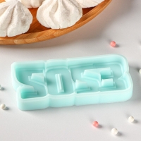 Силиконовая форма &laquo;2023&raquo;, 10,5&times;4,3&times;0,9 см, цвет бирюзовый