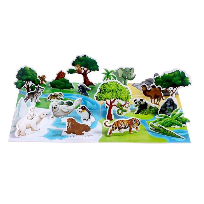 3D конструктор &laquo;Где живут животные&raquo;, 30 деталей