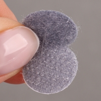 Липучка на клеевой основе &laquo;Круг&raquo;, набор 55 шт., размер 1 шт: 1,5 &times; 1,5 см, цвет серый