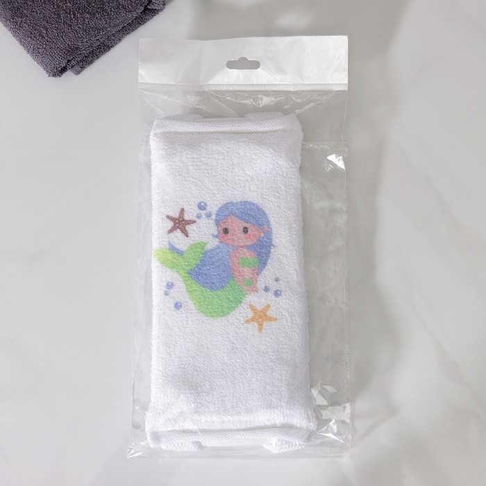 Мочалка-лента для тела хлопковая Доляна &laquo;Русалочка&raquo;, 10,5&times;25 см