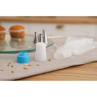 Набор кондитерский Доляна, 7 предметов: мешок 24 см, 6 насадок d=1,8 см, насадки и цвет МИКС Набор кондитерский Доляна, 7 предметов: мешок 24 см, 6 насадок d=1,8 см, насадки и цвет МИКС