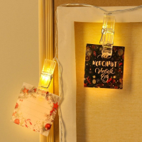 Гирлянда с прищепками новогодняя «Новый год: Чудесного Нового года», длина 1.5 м. Гирлянда с прищепками новогодняя «Новый год: Чудесного Нового года», длина 1.5 м.