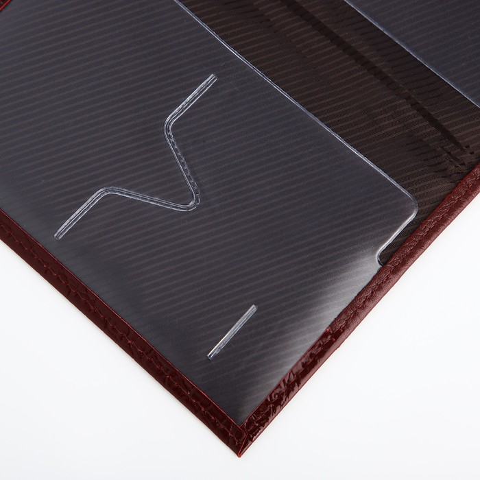 Обложка для паспорта, цвет бордовый