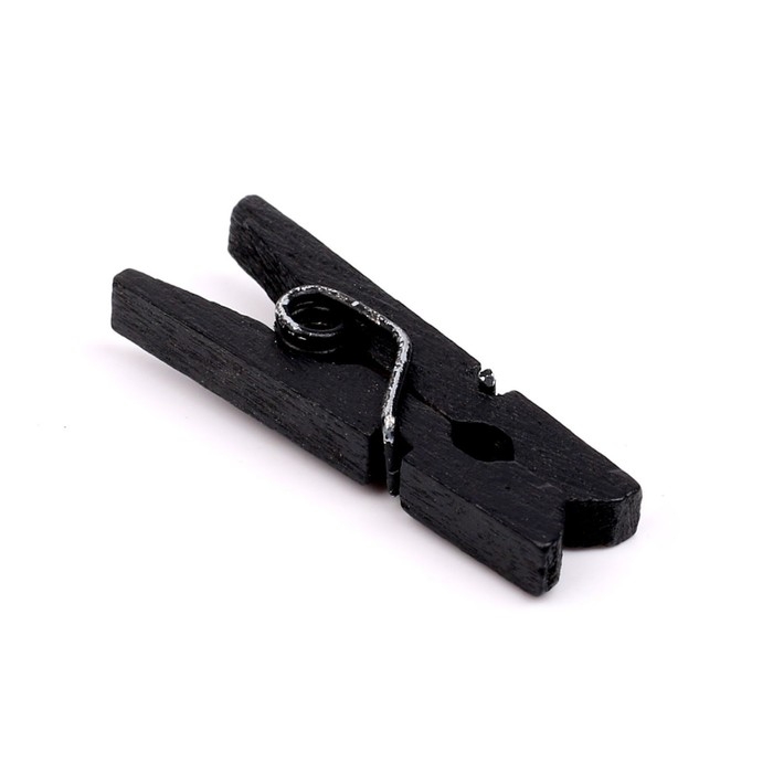 Набор прищепок для декора 50 шт., чёрные &mdash; 2,5 см