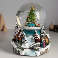 Сувенир полистоун водяной шар музыка, свет "Снежный город" крутится d=12 см 16х15,5х19,5 см 103344 Сувенир полистоун водяной шар музыка, свет "Снежный город" крутится d=12 см 16х15,5х19,5 см 103344