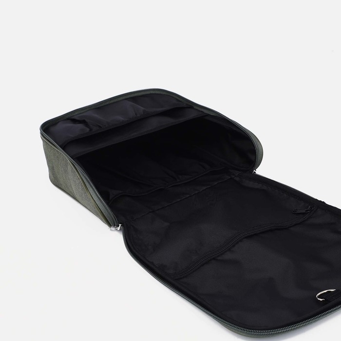 Косметичка-несессер на молнии, с подкладом, цвет хаки Косметичка-несессер на молнии, с подкладом, цвет хаки