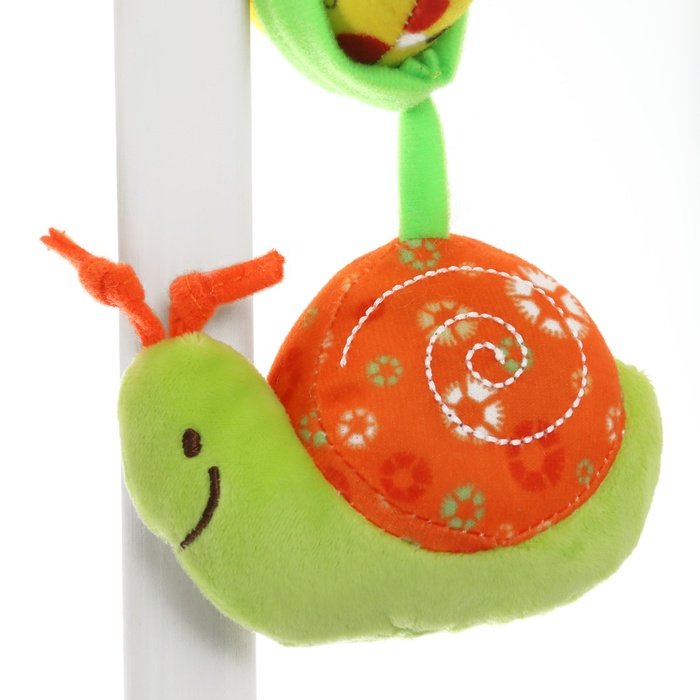 Растяжка - спираль с игрушками дуга на коляску / кроватку для малышей 0+ &laquo;Жирафик&raquo;, Крошка Я