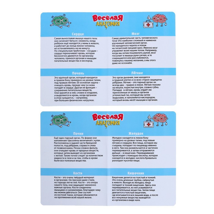 Настольная игра &laquo;Весёлая анатомия&raquo;, работает от батареек, от 1 игрока, 5+