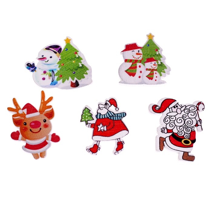 Набор для декора «Новый год» 24 шт., МИКС Набор для декора «Новый год» 24 шт., МИКС