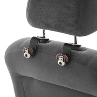 Крючок на подголовник с собакой, набор 2 шт, черный Крючок на подголовник с собакой, набор 2 шт, черный