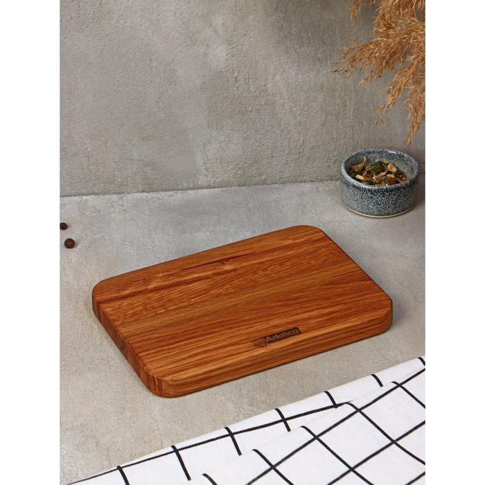 Блюдо - поднос для сервировки и подачи Adelica, 21&times;15&times;2 см, дуб