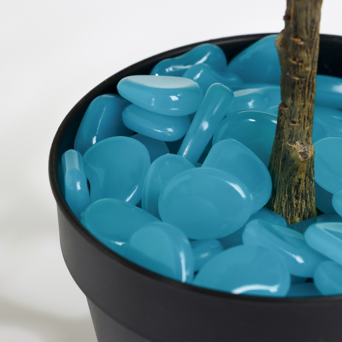 Светящийся декор Светящийся декор "Галька" бирюзовая, 100гр / фракция 2-3см