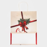 Новый год. Пакет бумажный подарочный новогодний крафт "Подарок" 32 х 26 х 11 см. Новый год. Пакет бумажный подарочный новогодний крафт "Подарок" 32 х 26 х 11 см.