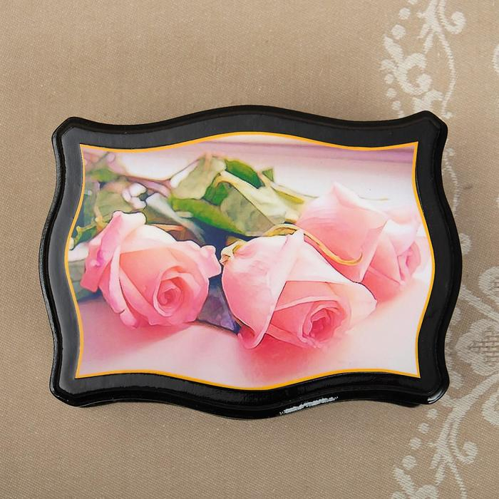 Шкатулка &laquo;Цветы&raquo;, 12&times;16 см, лаковая миниатюра микс