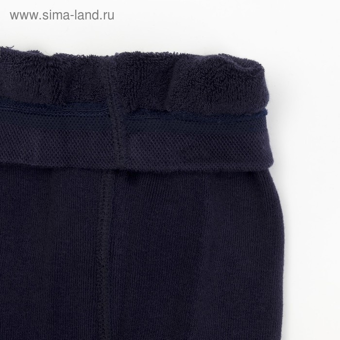 Колготки детские махровые цвет тёмно-синий, рост 128-134
