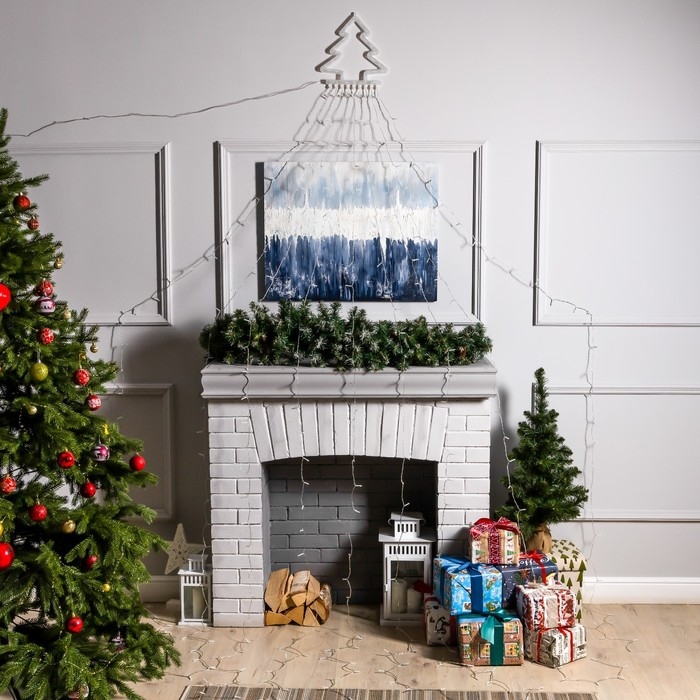 Светодиодная фигура &laquo;Ёлка&raquo; 3.5 м, пластик, 9 нитей, 220 В, свечение мульти