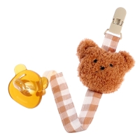 Пустышка с держателем, набор, в контейнере, коричневый Пустышка с держателем, набор, в контейнере, коричневый