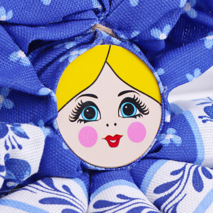 Грелка на чайник &laquo;Барыня&raquo;, средняя, гжель