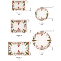 Скатерть Этель &laquo;Щелкунчик&raquo;, d=150 см, 100% хл, саржа 190 г/м2