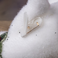 Светодиодная фигура &laquo;Мишка&raquo; 16 &times; 17 &times; 20 см, флок, батарейки CR2032х2 (в комплекте), свечение тёплое белое