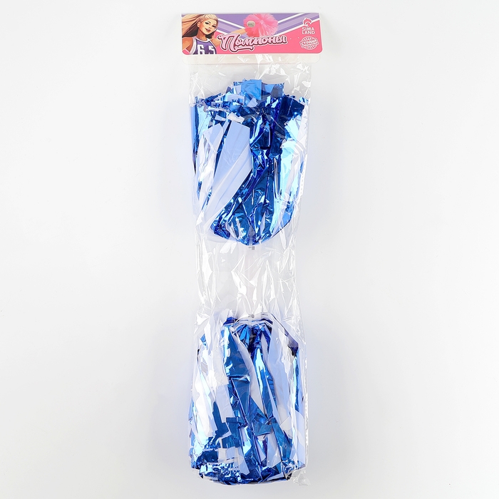 Помпон 1шт, цвет синий+белый Помпон 1шт, цвет синий+белый