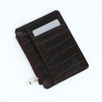 Визитница кожаная, TEXTURA, 8 карт, цвет коричневый