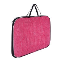 Папка с ручками текстильная А4, Calligrata "Офис", для бумаг, для офиса, нейлон 600D, лён, розовая, ПМ/1, 350 х 270 х 20 мм